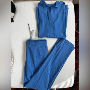 figs rafaela scrub top with matching yola skinny pants both size small